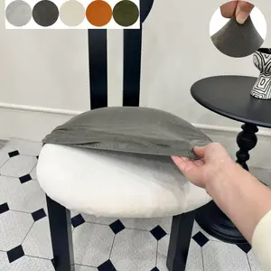 Velvet Chair Cover, Modern Simple Elastic Single Seat Dining Chair Cover, Polyester Blend Fabric, Cushion Cover, Stool Cover