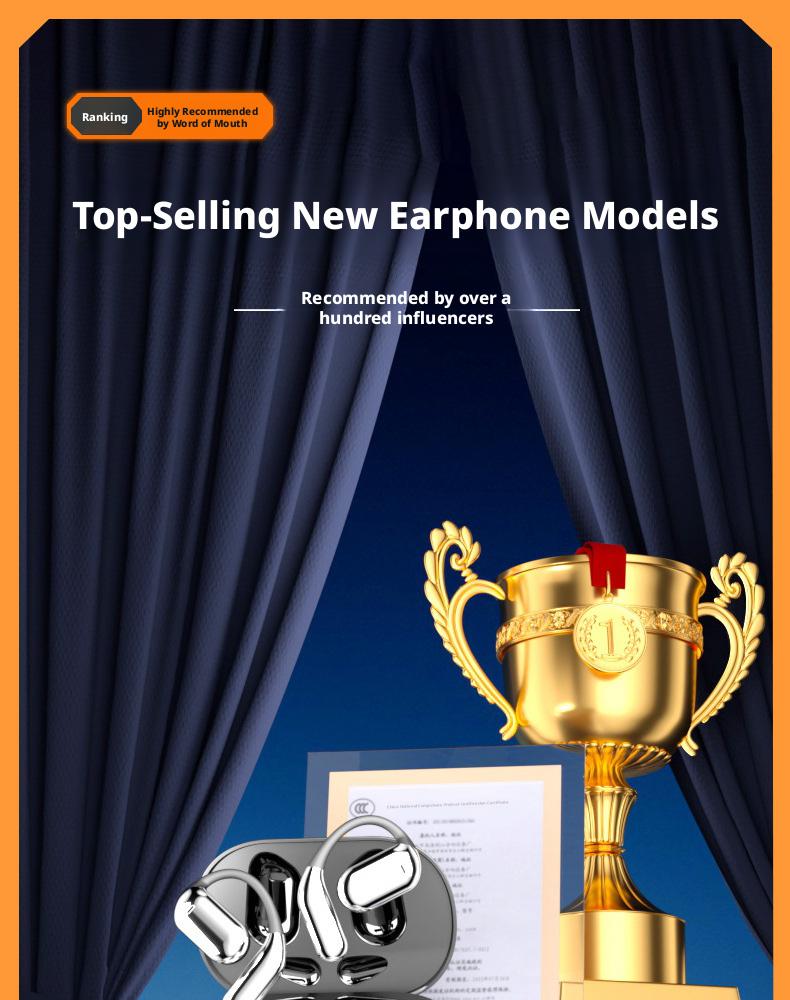 2026 Open Ear Bluetooth Headphones, LED Digital Display, DT5.0 Directional Sound, 13mm Dynamic Driver, 75H Playtime, Over-Ear Wireless Earbuds for Sports/Running