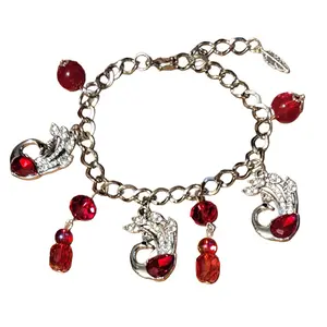 Adjustable Charm Bracelet Red