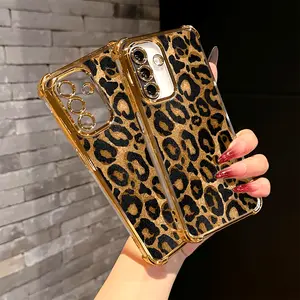 Fashionable Leopard Print Phone Case Compatible with for samsung for galaxy A26 A36 A55 A35 A06 A16 A05 A14 A24 A34 A54 A15 A05S A25 A23 A33 A53 A73 A13 4G 5G, Shockproof Transparent Soft Back
