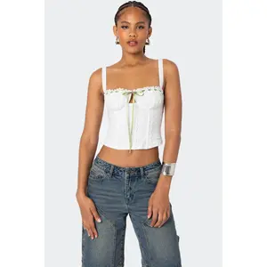 Garden Girl Ribbon Eyelet Corset