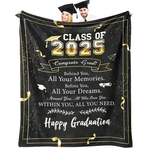 Graduation Gifts 2025, Graduation Gifts for Him Her, College/High School Graduation Gifts for Women Men, Masters Degree/PHD Graduation Gifts, Class of 2025 Graduation Gift Throw Blanket 60 x 50 Inch