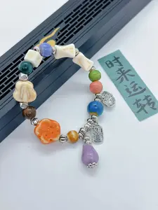 S.Long Life & Wealth — Jingdezhen Doubao Ceramic Beads “Good Fortune” Bracelet