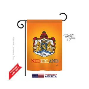 Breeze Decor Netherlands Dutch Garden Flag, 2-Sided Impression Polyester, All Weather Resistant with 3" Pole Sleeve, 13 x 18.5 in., Eco Friendly