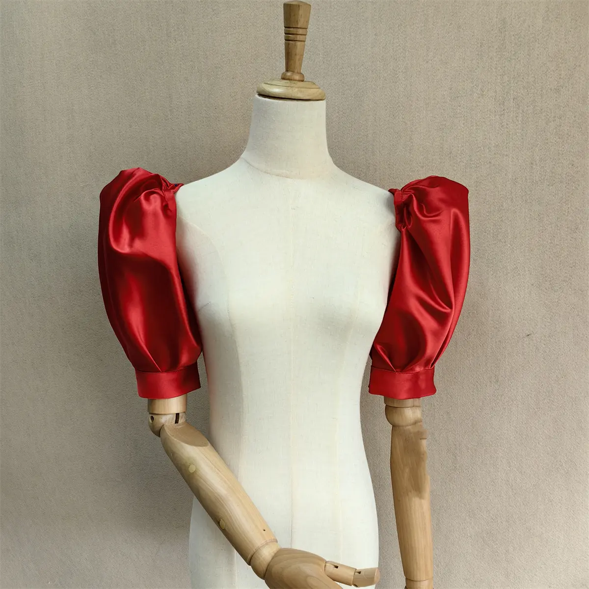 Red Detachable Sleeves, Puffy Sleeves, Satin Sleeves, Custom Color Sleeves, Wedding Sleeves, Prom Dress Removable Sleeves Comfort Women