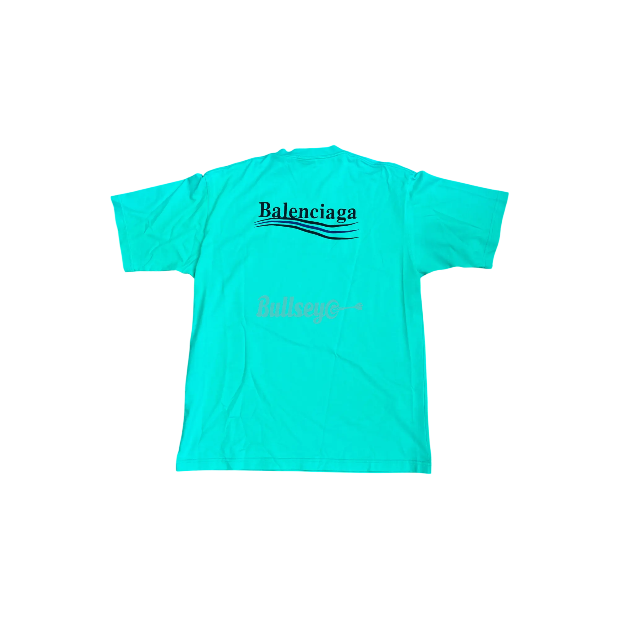Balenciaga Political Campaign Logo Bright Green T-Shirt