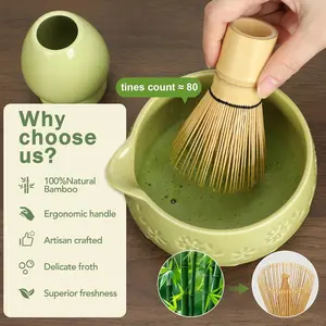 Matcha Whisk 7-Piece Set, Ceramic Bowl with Spout, Bamboo Whisk, Chasen Holder, Scoop Rest & Sifter, Japanese Tea Ceremony Matcha Powder Kit – Perfect Valentine's Day Gift for Women