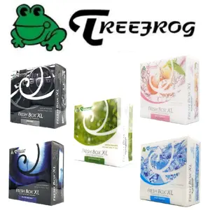 XL Extra Large Treefrog Fresh Box Car Air Freshener Scent - JDM Fragrance Designed & Formulated in Japan - Multiple Scents Available: White Peach, Green Squash, New Car, Black Squash, Blue Squash
