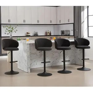 EBELLO Modern Barstool Set of 2, discount home goods,Adjustable Faux Leather Upholstered Swivel Counter Stools, Counter Height Barstools with Back for Kitchen Island, Rust Dining Room Chairs gaming chair vanity chair office chair