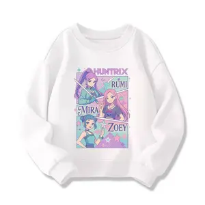 Anime Girl Group Kids Sweatshirt | Ultra-soft cotton blend | Relaxed drop-shoulder fit