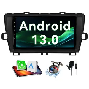 9 Inch Android 13 Car Stereo for Toyota Prius 2010-2015 Touchscreen Wireless CarPlay Android Auto GPS Backup Camera Bluetooth SWC Plug-and-Play