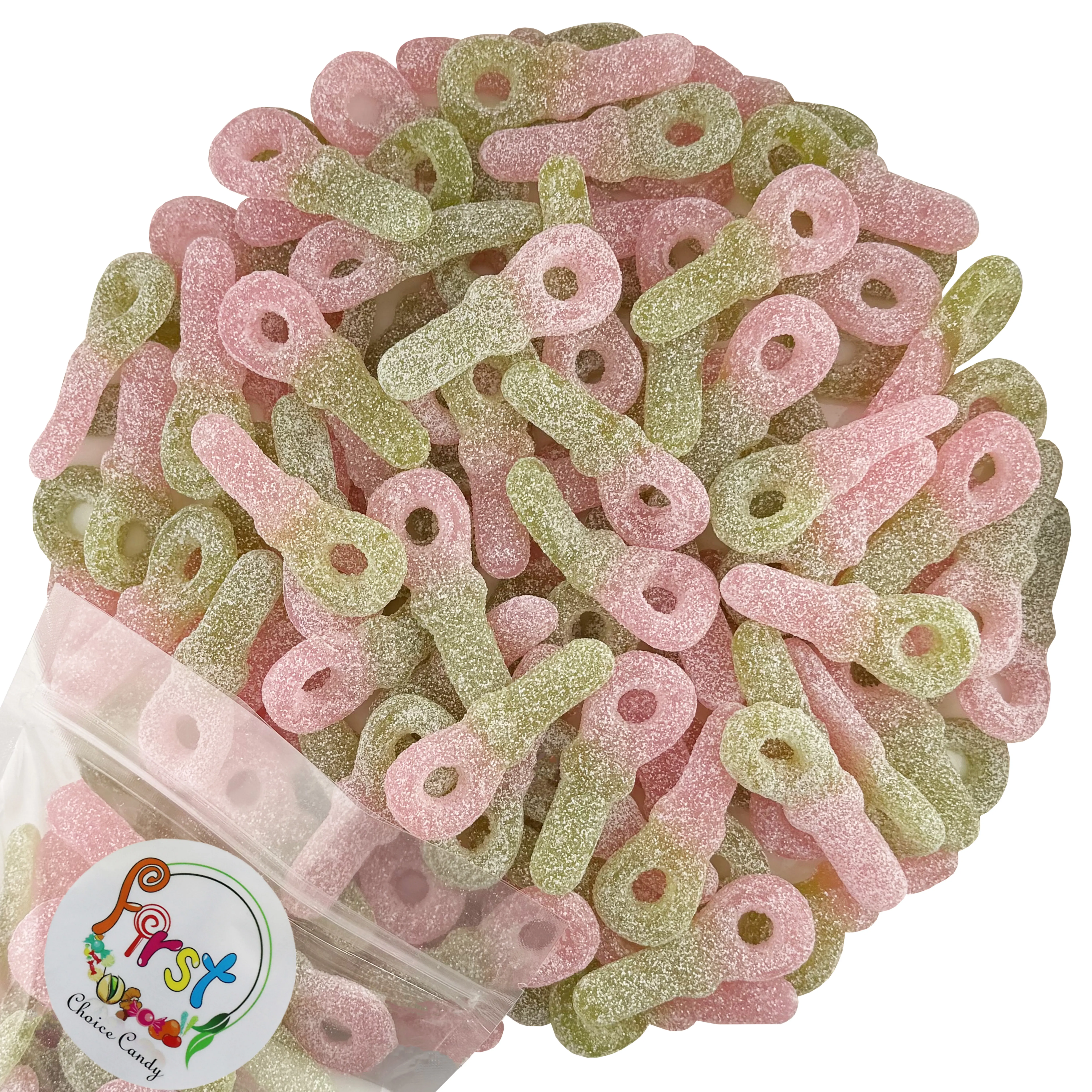 Swedish Gummies Sour Pacifiers Fizzy Chewy Candy Watermelon | 2 Pound