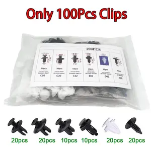 Car Clips Set, Nylon Car Clips Universal Bumper Clamps, 100/101/130pcs Bagged Automotive Fasteners, Durable PP Material