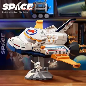 Space Launch Aircraft Building Blocks, Building Set, Creative Space Launch Aircraft Model Kit, Educational Assembly Toy for Boys & Girls