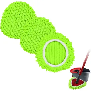 Mop Replace Headr Spin Mop Heads Replacements  1 Tank Spin Mop, Chenille Duster for Ocedar Mop Include 3 Pack Microfiber Chenille Mop Pad for Ocedar Spin Mop