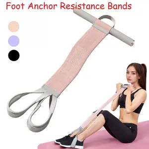 Foot Anchor Resistance Bands with Handles, 120lbs Full-Body Exercise Bands, Non-Slip Elastic Bands for Strength & Muscle Training, Stretch Band Fitness Equipment, Durable Stretching Band, Workout Accessories