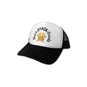 Shortie Logo Trucker Hat | White Black