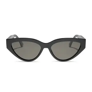 last call - black + solid grey polarized sunglasses