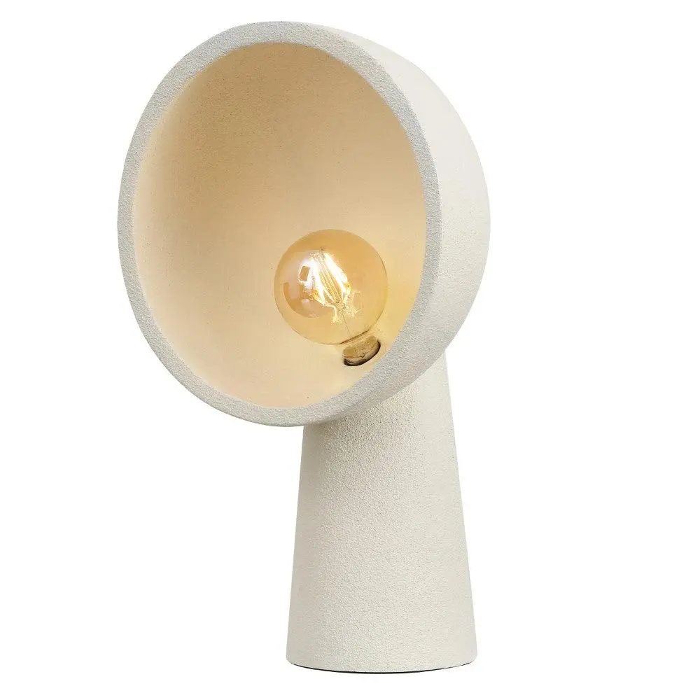 Claude 17.5" Contemporary Minimalist Resin Half-Globe Column LED Table Lamp