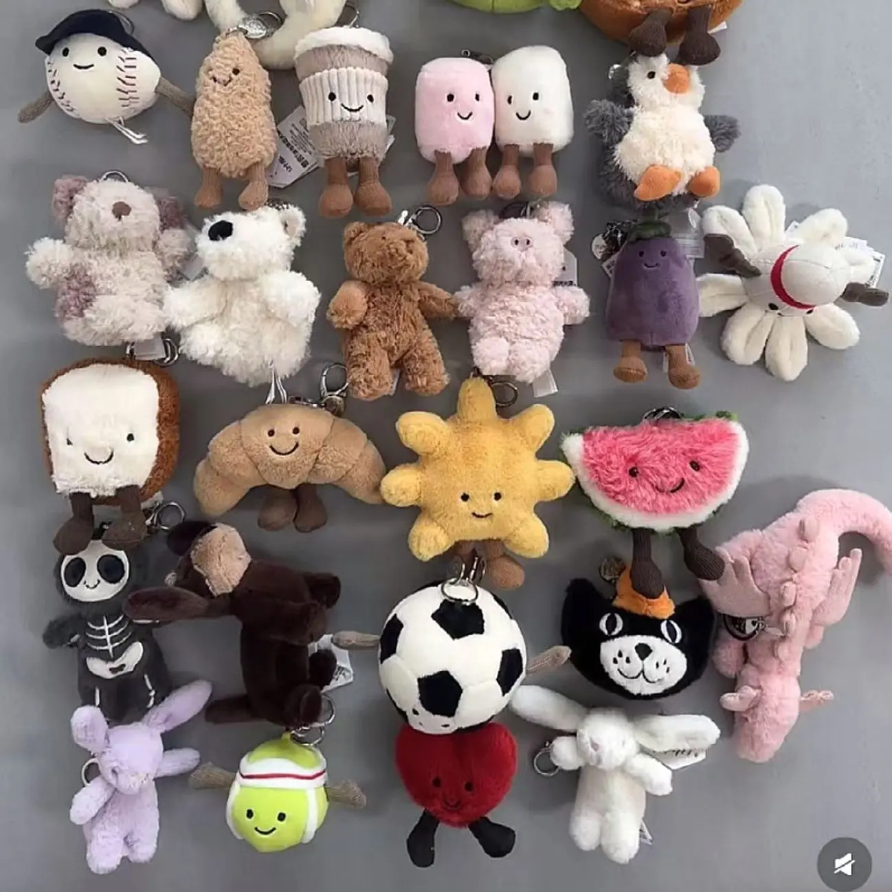 Jellycat Mini Plush Keychain, Soft Cuddly Animal Bag Charm, Cute Kawaii Backpack & Purse Accessory, Perfect Gift for Girls, Women & Collectors, Trending 2026, Gift for Christmas