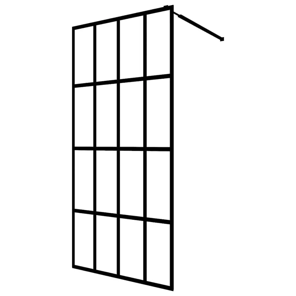 vidaXL Walk-in Shower Enclosure Bathroom Wall Panel Screen Tempered Glass 3000036