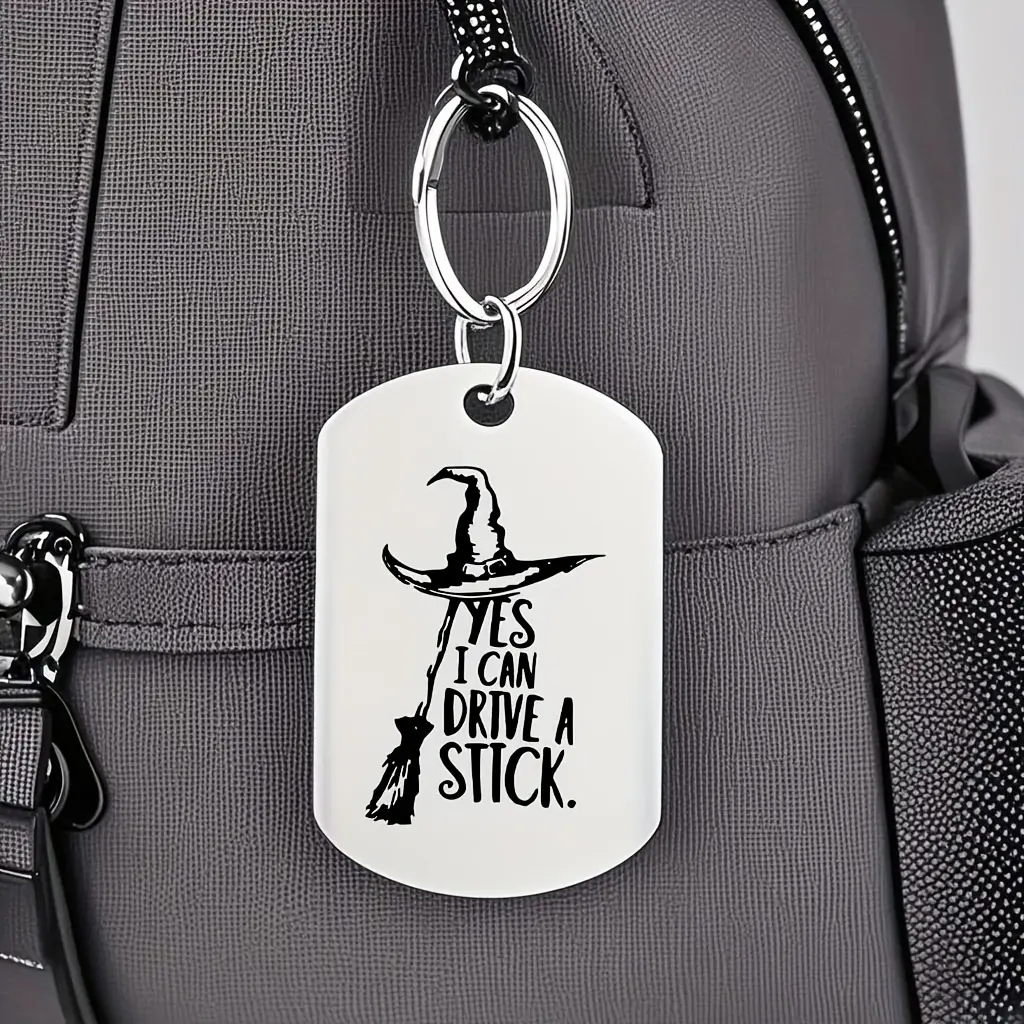 1Pc Stainless Steel Witch Hat Keychain - Retro Nostalgic Halloween Christmas New Year Magic Theme Party Gift for Men and Women, Durable Fantasy Lover Accessories