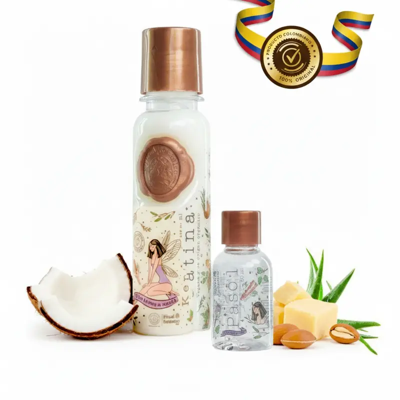 Origen Botánico Organic Keratin Hair Relaxer (4 Oz/120 ml) - 12 Oils, Amino Acid Boost, Formaldehyde/Ammonia/Alcohol-Free Daily Nourishing Haircare - For Wavy Strands - Frizz Control, Strengthening, Smoothing, Glossy Shiny Hair