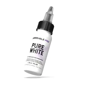 WORMHOLEPRO Pure White Artist Ink 30Ml High Opacity for Mixing & Highlights Vegan for Face Paint & Body Art