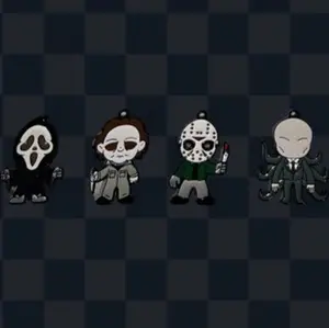 halloween necklace, jason, fready, chucky, slinderman, pennywise, ghost face, or Annabelle, Micheal Myers Halloween horror