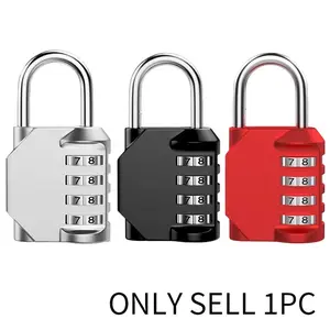 4-digit password lock, outdoor waterproof password padlock, dorm cabinet lock, luggage backpack zipper lock, bike basket lock mini password lock