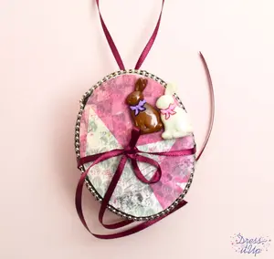 Chocolate Bunnies White And Brown Spring Easter Themed Buttons
