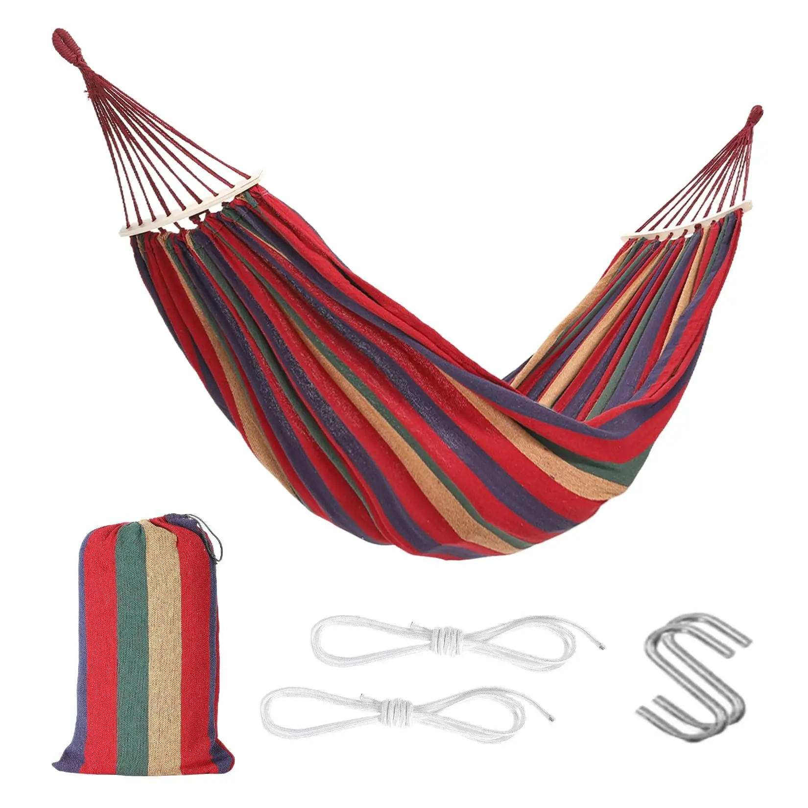GARVEE Camping Portable Hanging Hammock Indoor Home Bedroom Hammock Lazy Chair Travel Outdoor Swing Chair Thick Canvas Bed Hammocks,Used for Backpacking, Beach, Courtyard, Hiking