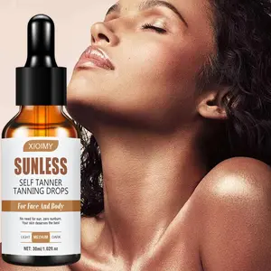 H003 Sunless Self-Tanning Lotion Self Tanner Drops Alcohol-Free Rich in Vitamin E Suitable for All Skin Types Moisturizing Hydrating Skincare Antique Copper Color