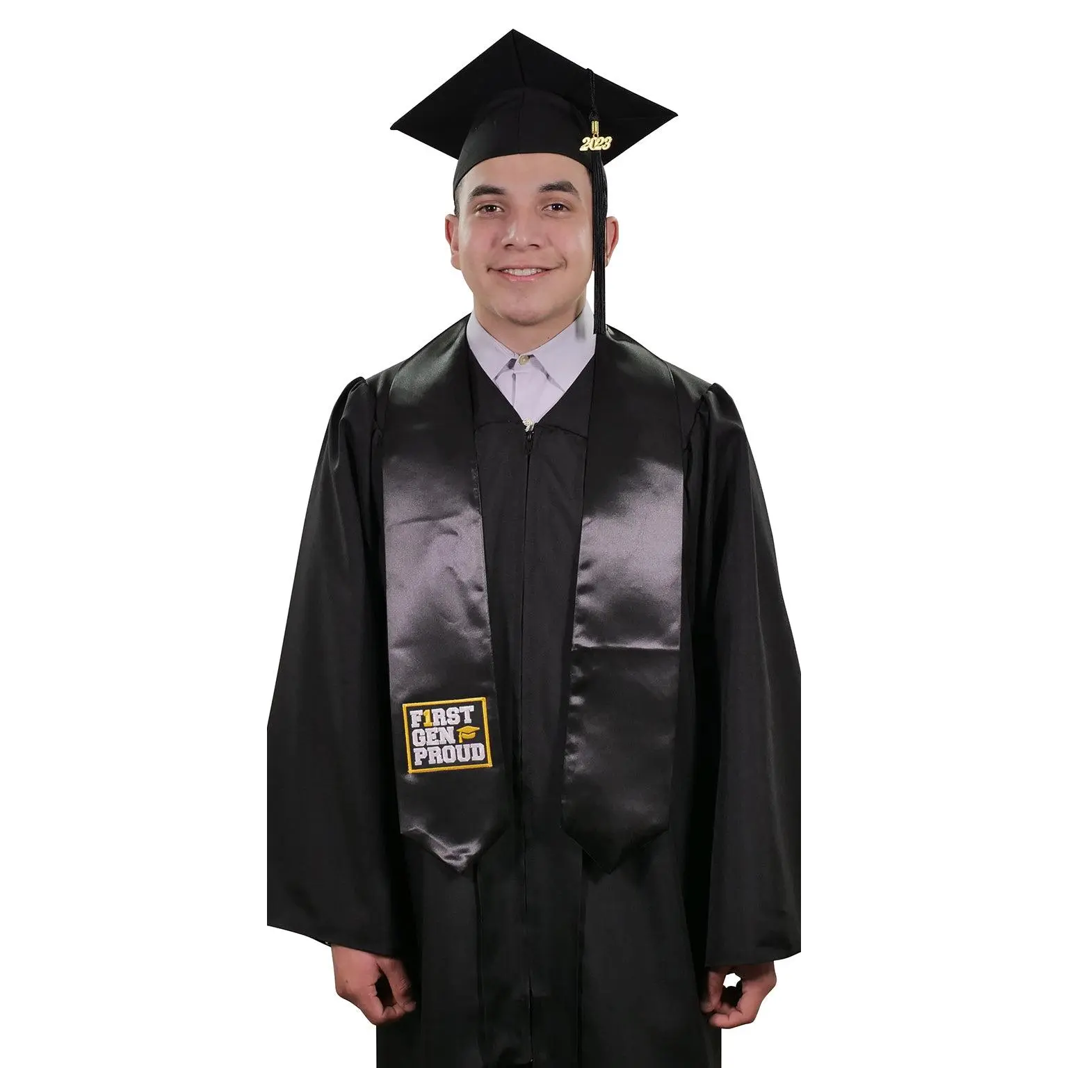 Black First Gen Proud Graduation Stole