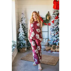 Ruby Flower Business Casual Set