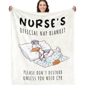 Nurse Gifts for Women, Soft Flannel Blanket, Nursing School Graduate Appreciation Gifts for Nurse Practitioner, Funny Nursing Student Gift Throw Blanket,