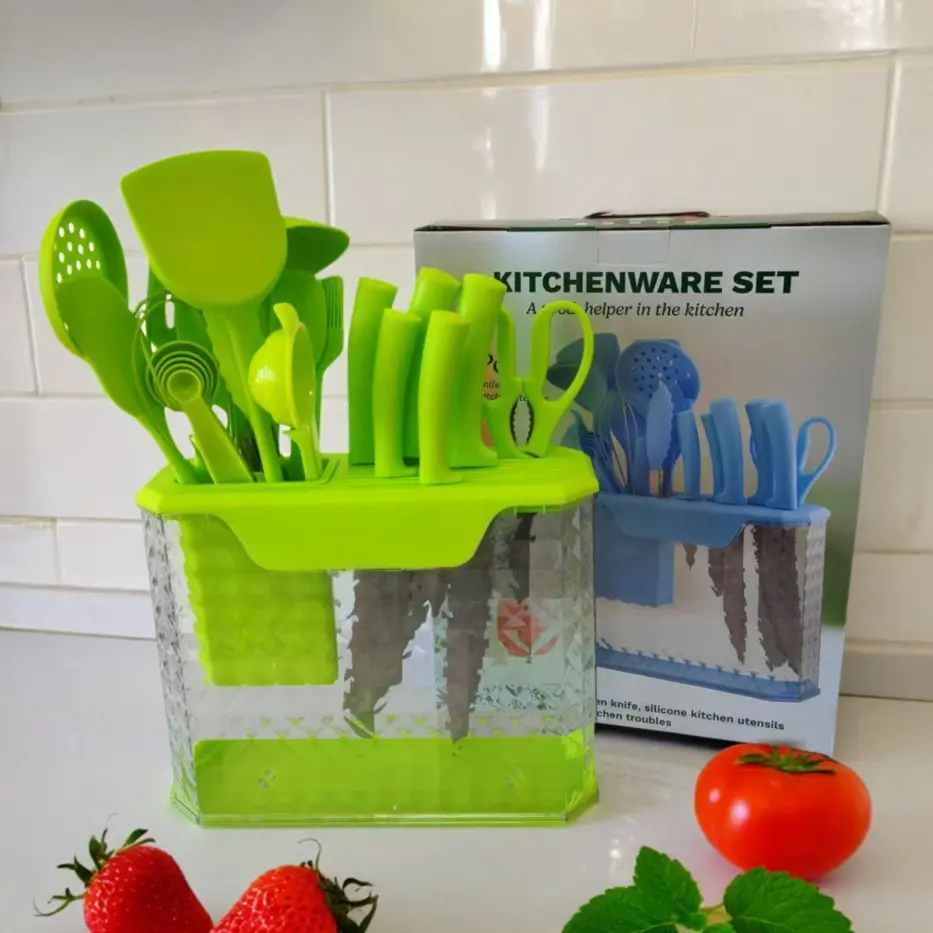 22-Piece Premium Kitchen Set green