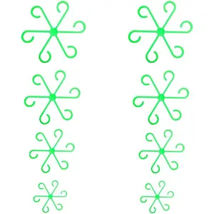 8 count  Stem Holder, Plastic  Support Stakes, Climbing Houseplant Stem Supports for Growing  Flower  Outdoor and Indoor (Green)