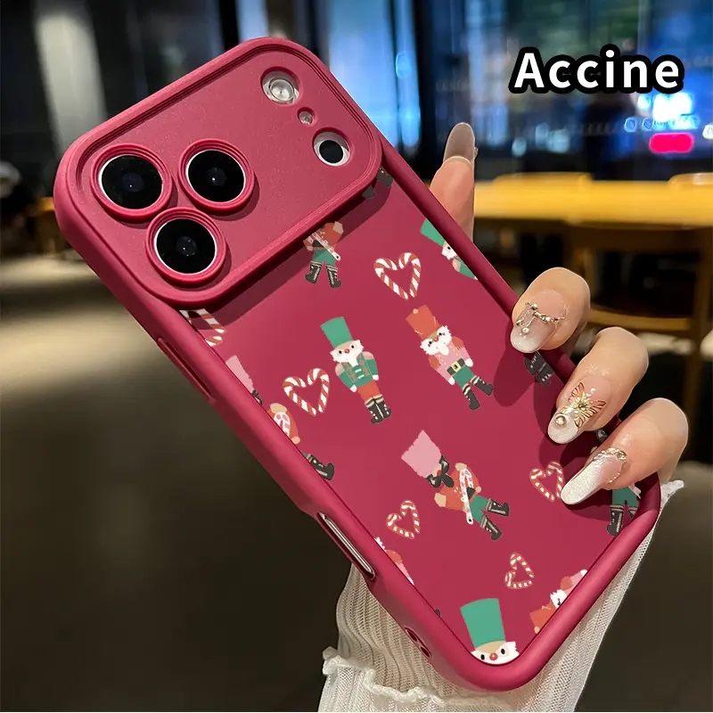 Soft Smartphone Case for iPhone 17 Pro Max, 16 Plus, 15, 14, 13, 12, 11, XR, Air E - Nutcracker Candy Dream Pattern, Camera Lens Protective, Durable Handheld Cellphone Protection Cover, Gift for Boys