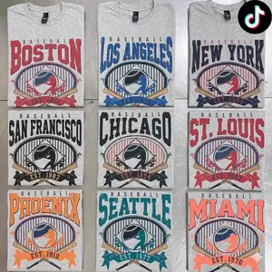 Vintage Baseball Graphic Tee Sports Baseball Player Tshirt - Ash grey Color,  Game Day T-Shirt Ballpark Baseball Top Unisex Sports Game Shirt - MB