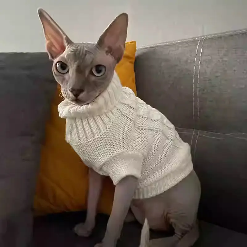 Knitted Sweater for Hairless Cats – Cozy Casual Pet Clothing
