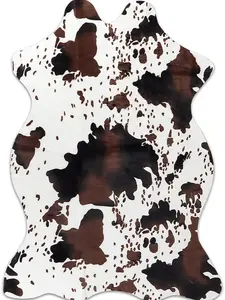 Cow Print Rug - 3.6x2.5 Feet Cow Hide Rugs Faux Cowhide Rug Cute Area Rug Fun Western Room Decor