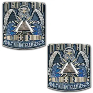 US Navy Naval Intelligence Spinner Collectible Challenge Coin Vintage Edition with Spinner Design and Collectible Value
