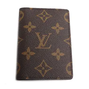 Pre-owned Louis Vuitton Canvas Small Leather Goods Organizer de Poche Monogram Card Case