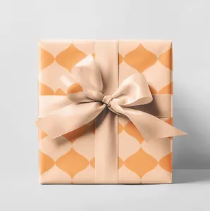 Tangerine Geometric Wrapping Paper Roll