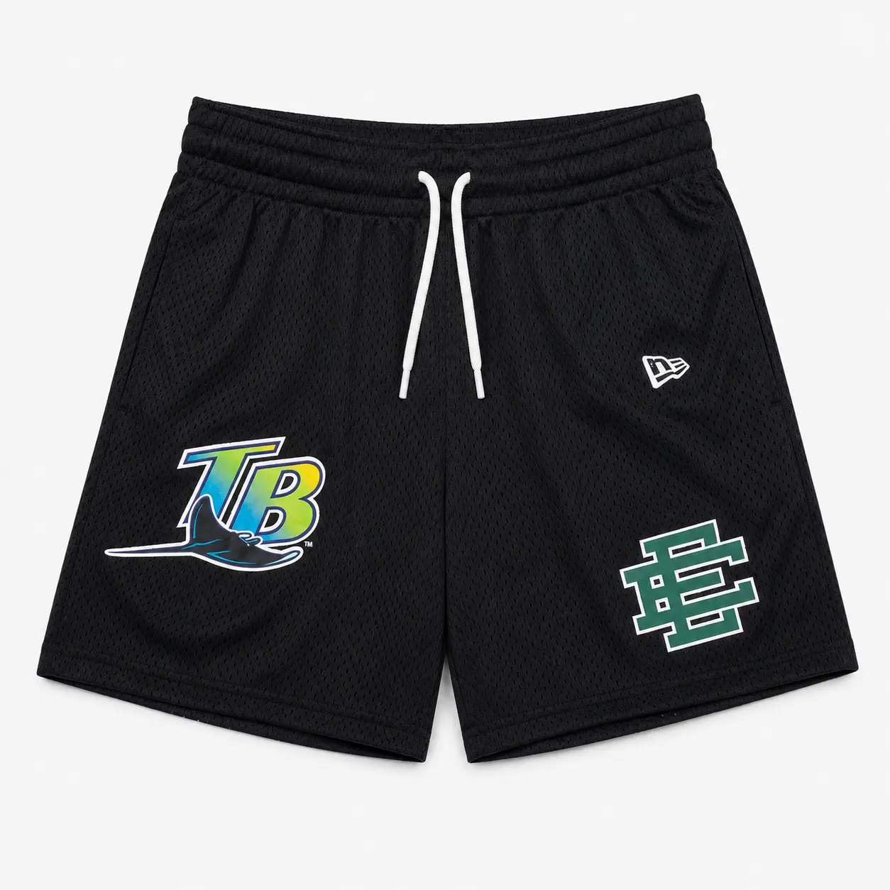 Eric Emanuel Men’s Retro Baseball Graphic Mesh Shorts, Athletic Streetwear Basketball Shorts, Breathable Gym Shorts with Elastic Waist