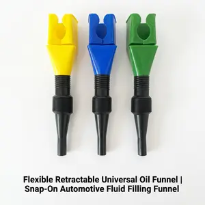 Funnels for Automotive Use, Universal Retractable Auto Fuel Funnel, Flexible Draining Tool Snap Funnel with Clip On Design, for Car & Motorcycle Oil Change, Gasoline, Coolant & Water Filling