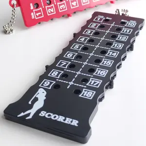 18 Hole Golf Score Counter with Keychain, Portable & Easy-to-Read Stroke Counter, Golf Gift for Enthusiasts, Golf Accessory for Course Practice