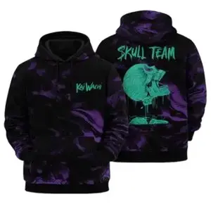 Vintage KaiWaChi Light Weight 3D Hoodie for Men and Women, Print Skull Team 3D Hoodie, Trendy 3D Hoodie, Cool Unisex Fashion Top