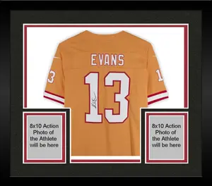 Framed Mike Evans Tampa Bay Buccaneers Autographed Nike Creamsicle Vapor Fuse Limited Jersey - Fanatics Authentic Certified